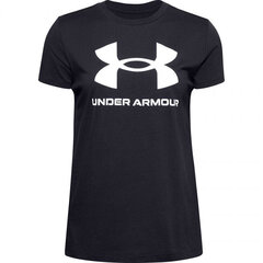 Футболка женская Under Armor Live Sportstyle Graphic Ssc UAR W 1356 305 001, черная цена и информация | Женские футболки | pigu.lt