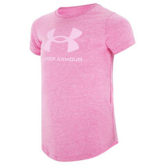 Футболка для девочек Under Armor Y Live Sportstyle Graphic SS Jr 1361182 660, розовая цена и информация | Рубашки для девочек | pigu.lt