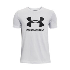 Marškinėliai vaikams Under Armor Y Sportstyle Logo SS Jr 1363 282 014, pilki kaina ir informacija | Marškinėliai berniukams | pigu.lt