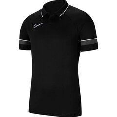 Sportiniai polo marškinėliai vyrams Nike Polo Dry Academy 21 M CW6104 014, juodi kaina ir informacija | Sportinė apranga vyrams | pigu.lt