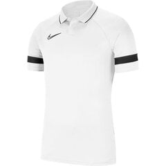 Sportiniai polo marškinėliai vyrams Nike Polo Dry Academy 21 M CW6104 100, balti kaina ir informacija | Sportinė apranga vyrams | pigu.lt