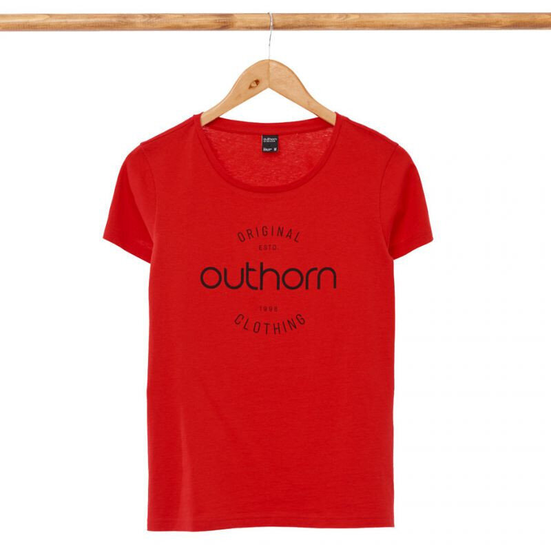 Marškinėliai moterims Outhorn W HOL21 TSD606A 62S, raudoni kaina ir informacija | Marškinėliai moterims | pigu.lt