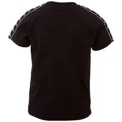 Детская футболка Kappa Ilyas Jr 309001J 194006, черная цена и информация | Рубашка для мальчиков | pigu.lt