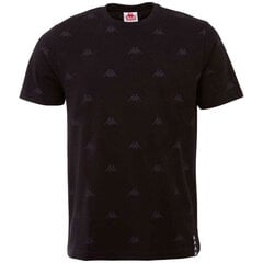 Мужская футболка Kappa Izdot T Shirt M 309037 194006, черная цена и информация | Футболка мужская | pigu.lt