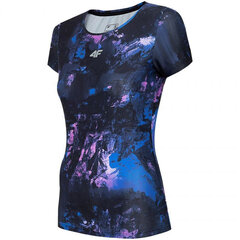 Marškinėliai moterims 4F W H4L21 TSDF013 92A, mėlyni kaina ir informacija | Marškinėliai moterims | pigu.lt