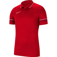 Nike vyriški marškinėliai Polo Dry Academy 21 M CW6104 657, raudoni kaina ir informacija | Vyriški marškinėliai | pigu.lt