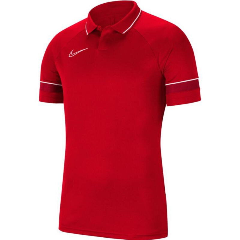Nike vyriški marškinėliai Polo Dry Academy 21 M CW6104 657, raudoni kaina ir informacija | Vyriški marškinėliai | pigu.lt
