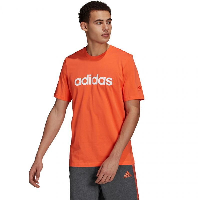 Marškinėliai vyrams Adidas Essentials GL0063, oranžiniai kaina ir informacija | Sportinė apranga vyrams | pigu.lt