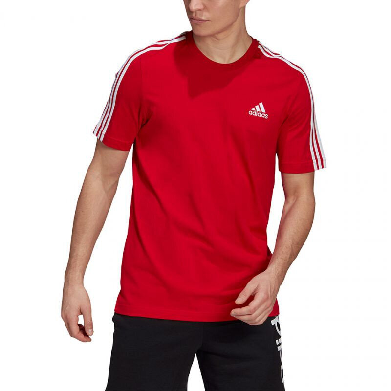 Marškinėliai vyrams Adidas Essentials M GL3736, raudoni kaina ir informacija | Vyriški marškinėliai | pigu.lt