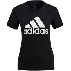 Marškinėliai moterims Adidas Essentials Regular T Shirt W GL0722, juodi kaina ir informacija | Marškinėliai moterims | pigu.lt