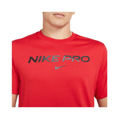 Marškinėliai vyrams Nike Pro M Tee DA1587657, raudoni kaina ir informacija | Vyriški marškinėliai | pigu.lt