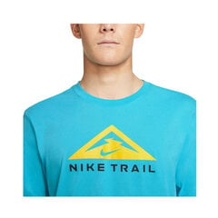 Marškinėliai vyrams Nike Trail Running M CZ9802447, mėlyni цена и информация | Мужские футболки | pigu.lt