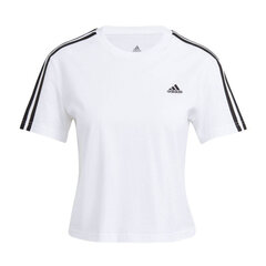 Marškinėliai moterims Adidas Essentials Loose Crop W GL0778, balti цена и информация | Футболка женская | pigu.lt