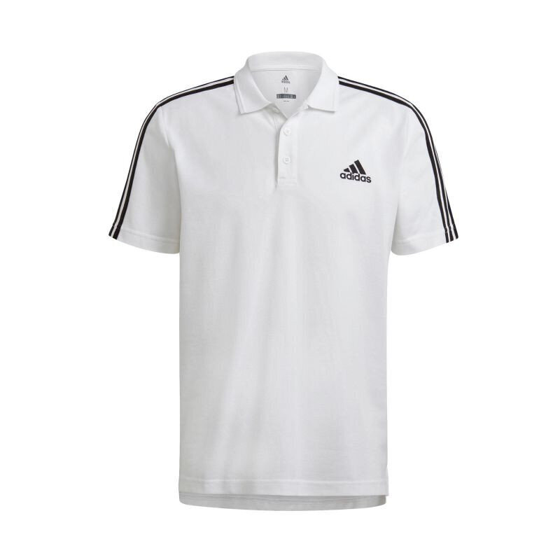 Marškinėliai vyrams Adidas Essentials 3 Stripes Pique M GK9138, balti цена и информация | Vyriški marškinėliai | pigu.lt