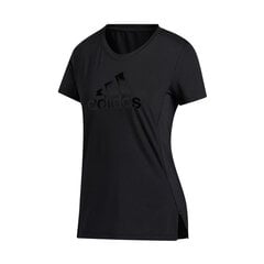 Marškinėliai moterims Adidas WMNS Glam On Badge of Sport W FT3067, juodi kaina ir informacija | Marškinėliai moterims | pigu.lt