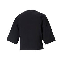Marškinėliai moterims Puma International Graphic W 599702 01, juodi kaina ir informacija | Marškinėliai moterims | pigu.lt
