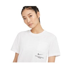Marškinėliai moterims Nike NSW Swoosh W CZ8911100, balti kaina ir informacija | Marškinėliai moterims | pigu.lt