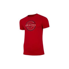 Marškinėliai vyrams 4F M H4L21 TSM019, raudoni kaina ir informacija | Vyriški marškinėliai | pigu.lt
