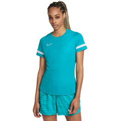Marškinėliai moterims Nike NK Df Academy 21 Top Ss W CV2627 356, mėlyni kaina ir informacija | Marškinėliai moterims | pigu.lt