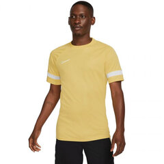 Мужская футболка Nike NK Df Academy 21 TOP SS M CW6101 700, желтая цена и информация | Мужские футболки | pigu.lt