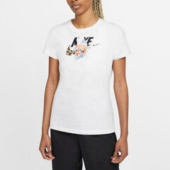 Marškinėliai moterims Nike Sportswear W DD1483 100, balti kaina ir informacija | Marškinėliai moterims | pigu.lt
