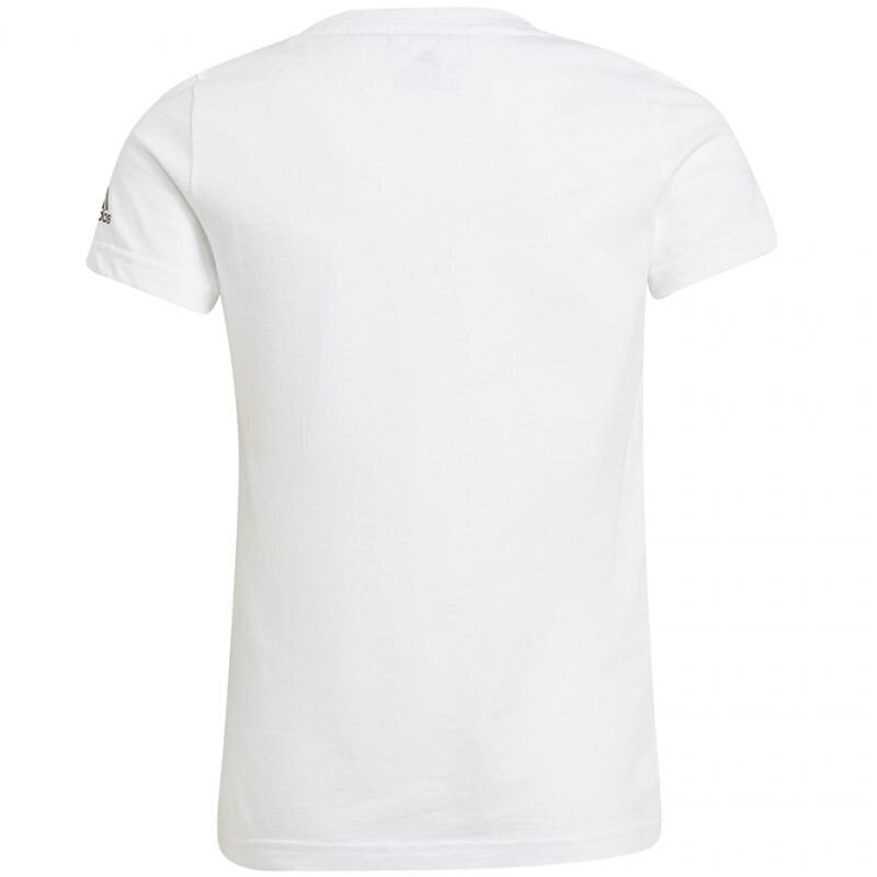 Marškinėliai mergaitėms Adidas G GFX Tee 1 Jr GT1421, balti kaina ir informacija | Marškinėliai mergaitėms | pigu.lt
