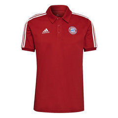 Футболка мужская Adidas FC Bayern 3 Stripes Polo M GR0682, красная цена и информация | Мужские футболки | pigu.lt