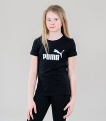 Marškinėliai vaikams Puma ESS Logo Tee G Jr 587029 01, juodi kaina ir informacija | Marškinėliai berniukams | pigu.lt