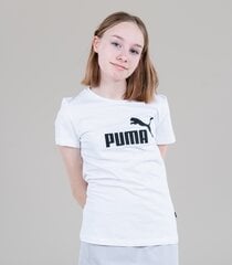 Sportiniai marškinėliai vaikams Puma ESS Logo Tee G Jr 587029 02, balti kaina ir informacija | Marškinėliai berniukams | pigu.lt