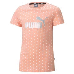 Marškinėliai vaikams Puma ESS Dotted Tee Jr 587042 26, rožiniai kaina ir informacija | Marškinėliai berniukams | pigu.lt