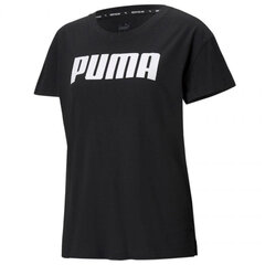 Женская футболка Puma Rtg Logo Tee W 586454 01, черная цена и информация | Футболка Мы здесь | pigu.lt