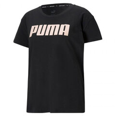 Футболка женская Puma RTG Logo Tee W 586454 56, черная цена и информация | Женские футболки | pigu.lt