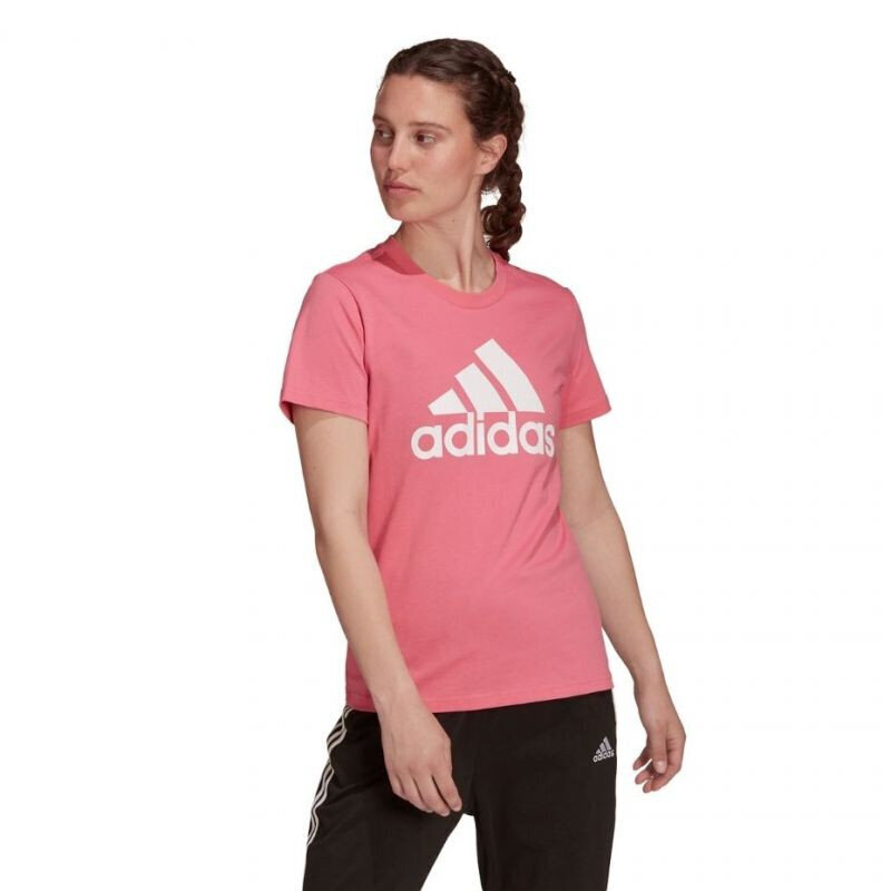 Marškinėliai moterims Adidas Lounggewear Es W H07811, rožiniai kaina ir informacija | Marškinėliai moterims | pigu.lt