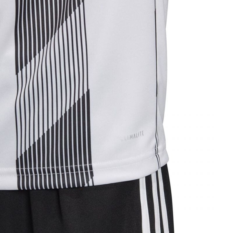 Marškinėliai vaikams Adidas Striped 19 Jr DU4398, balti цена и информация | Marškinėliai berniukams | pigu.lt