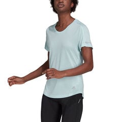 Marškinėliai moterims Adidas Run It Tee W H31028, žali kaina ir informacija | Adidas Drabužiai moterims | pigu.lt
