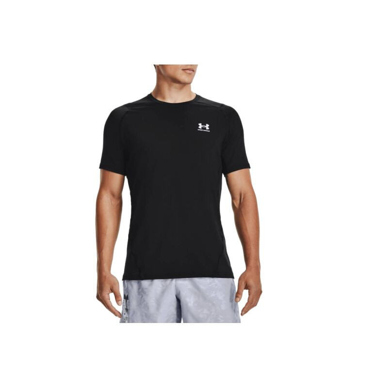 Marškinėliai vyrams Under Armor Heatgear Armor Fitted Short Sleeve M 1361683001, juodi цена и информация | Vyriški marškinėliai | pigu.lt