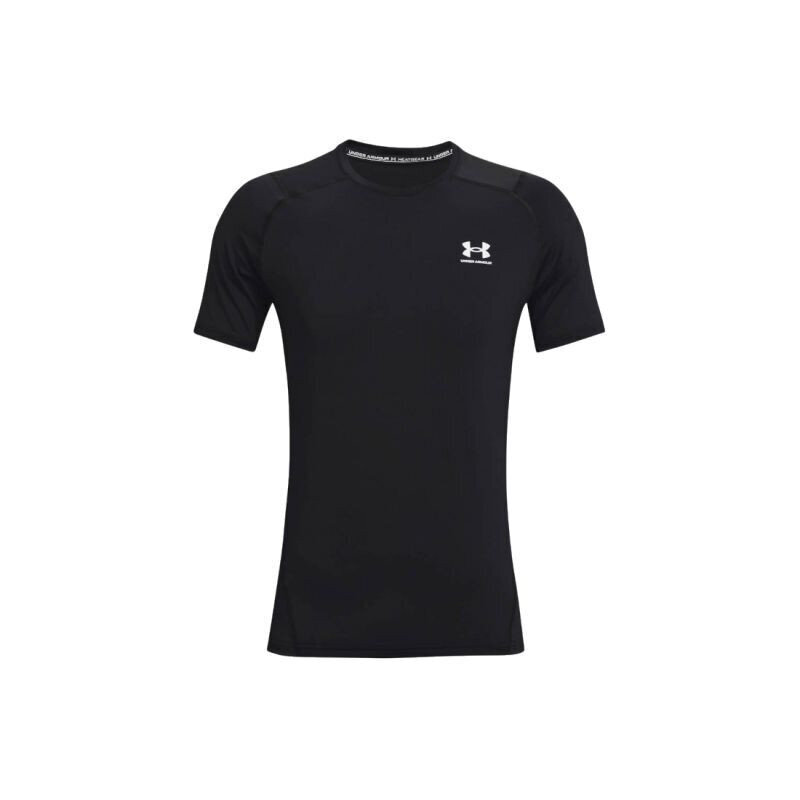 Marškinėliai vyrams Under Armor Heatgear Armor Fitted Short Sleeve M 1361683001, juodi цена и информация | Vyriški marškinėliai | pigu.lt