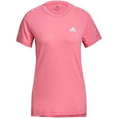 Футболка с коротким рукавом Adidas Loungewear Essentials Slim Logo, розовая цена и информация | Спортивная одежда для женщин | pigu.lt