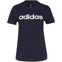 Marškinėliai moterims Adidas Essentials Slim Logo W H07833, mėlyni kaina ir informacija | Marškinėliai moterims | pigu.lt