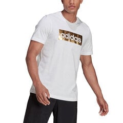 Marškinėliai vyrams Adidas Foil Box Logo Tee M GS6281, balti цена и информация | Мужские футболки | pigu.lt