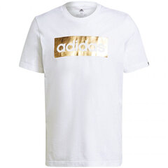 Marškinėliai vyrams Adidas Foil Box Logo Tee M GS6281, balti цена и информация | Мужские футболки | pigu.lt