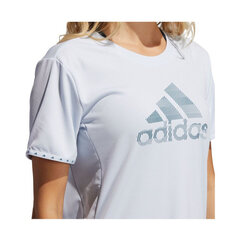 Marškinėliai moterims Adidas Badge Of Sport Necessi W GQ9413, mėlyni kaina ir informacija | Marškinėliai moterims | pigu.lt