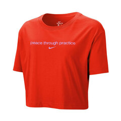 Marškinėliai moterims Nike Yoga Cropped Graphic T Shirt W DJ6235673, raudoni цена и информация | Женские футболки | pigu.lt