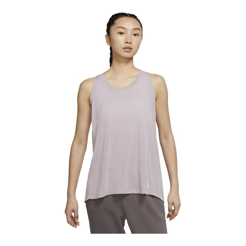 Marškinėliai moterims Nike Yoga Dri Fit W DD5594501, violetiniai цена и информация | Marškinėliai moterims | pigu.lt