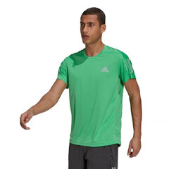 Sportiniai marškinėliai vyrams Adidas Own the Run Tee M H34493, žali цена и информация | Мужская спортивная одежда | pigu.lt