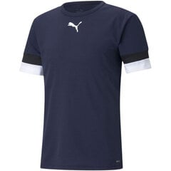 Marškinėliai vyrams Puma Team Rise Jersey Peacoat M 704932 06, mėlyni kaina ir informacija | Vyriški marškinėliai | pigu.lt