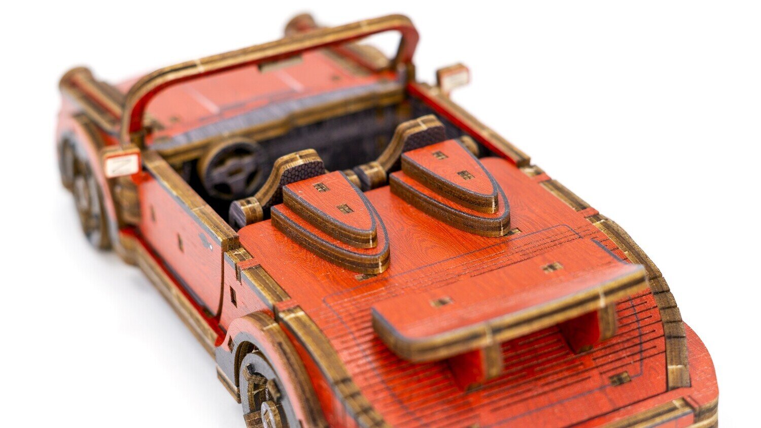 Medinis 3D konstruktorius Sportinis kabrioletas, 194 d. kaina ir informacija | Konstruktoriai ir kaladėlės | pigu.lt