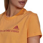 Marškinėliai moterims Adidas Gradient Logo Cropped T Shirt W GM5579, oranžiniai kaina ir informacija | Marškinėliai moterims | pigu.lt