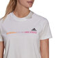 Marškinėliai moterims Adidas Gradient Logo Cropped T Shirt W GM5577, balti kaina ir informacija | Marškinėliai moterims | pigu.lt