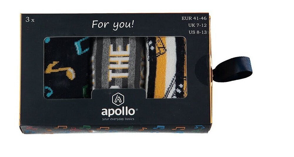 Kojinių rinkinys vyrams dovanų dėžutėje Apollo, 3 vnt. цена и информация | Vyriškos kojinės | pigu.lt